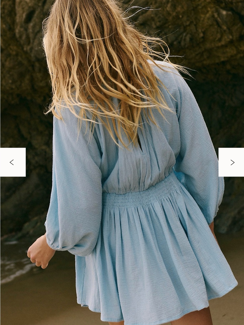 Free People Light Blue Mini Dress - Picture 2 of 10